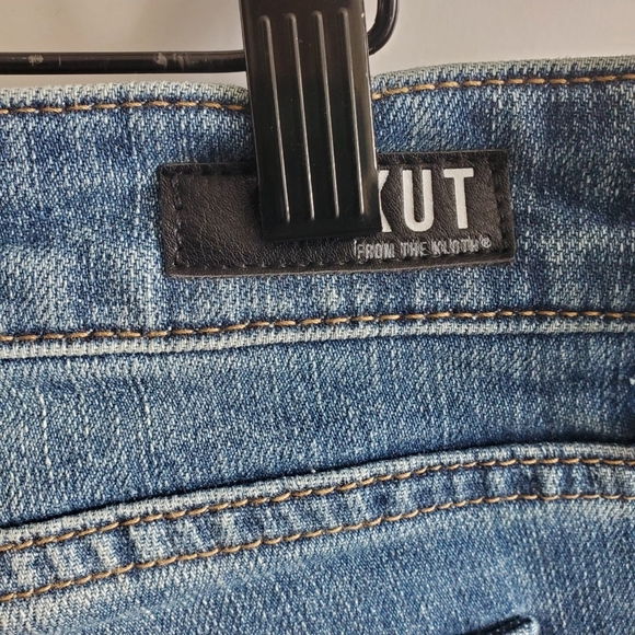 Kut From The Kloth Distressed Cuffed Boyfriend Jeans Size 16 - Picture 5 of 6